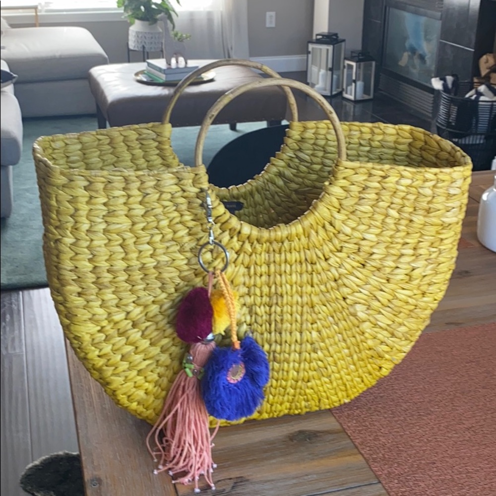 Anthropologie straw beach bag